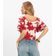 Blusa Cropped Feminina Visco Maquinetada Rovitex Vermelho GG / Vermelho