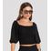 Blusa Feminina Com Lastex Dianna Preto G / Preto