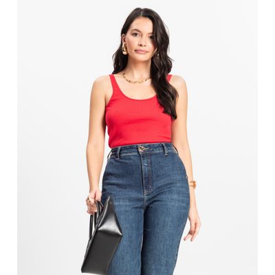 Blusa De Alca Básica Feminina Rovitex Vermelho GG / Vermelho