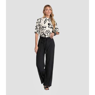 Blusa Feminina em Tecido Estampado Dianna Bege GG / Bege