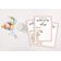 Pacote com 50 Coleção Chá de Bebê Feminino Pictionary de Livros Infantis, Jogos, Atividades, Decorações e Suprimentos Unicórnio - Inkdotpot 12,7 Cm × 17,78 Cm / Branco