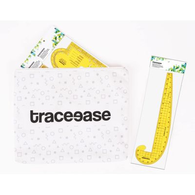 Conjunto de 10 Réguas Métricas Francesas de Costura Plásticas em Formato Curvo para Designers e Alfaiates - Traceease Amarelo