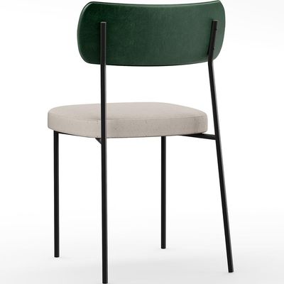 Kit 06 Cadeiras Para Sala De Jantar Melina L02 Facto Verde Musgo Linho Cru - Lyam Decor