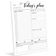 Planner Diário com Agenda Horária, 50 Folhas sem Data, Bloco Destacável com Rastreador, Prioridades, Metas e Lista - Inkdotpot 14,73 Cm × 20,83 Cm / Branco
