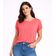Blusa Feminina Elástico Nas Mangas Infinita Cor Rosa P / Rosa