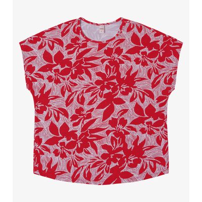 Blusa Feminina em Viscotorcion Rovitex Vermelho P / Vermelho