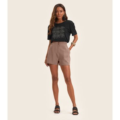 Blusa Feminina em Visco Tricot Rovitex Preto M / Preto