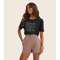 Blusa Feminina em Visco Tricot Rovitex Preto