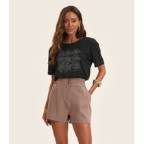 Blusa Feminina em Visco Tricot Rovitex Preto