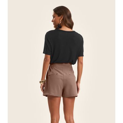 Blusa Feminina em Visco Tricot Rovitex Preto M / Preto