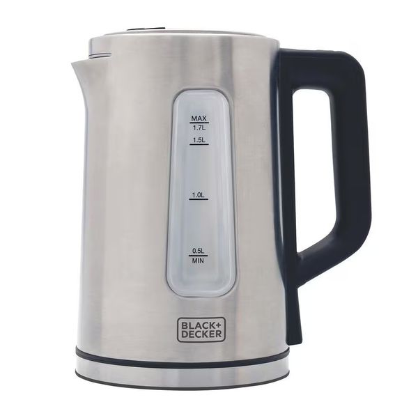 Chaleira Elétrica KEPG Gourmand Gris 1,7L Seletor de Temperatura LED Black+Decker Inox / 110V