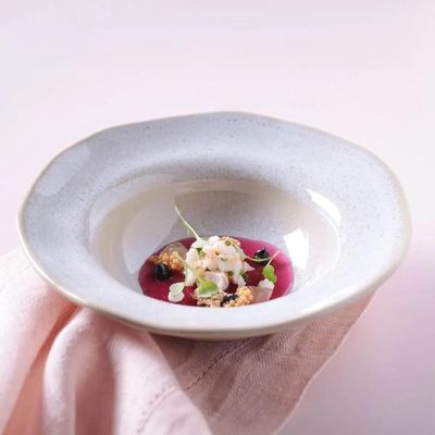 Conjunto de Pratos de Sobremesa Porto Brasil Orgânico Latte 250ml 4 Peças em Stoneware Off White