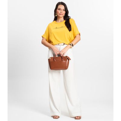 Blusa Feminina em Viscotorcion Rovitex Amarelo M / Amarelo