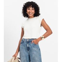 Blusa Básica Feminina Viscotorcion Rovitex Bege