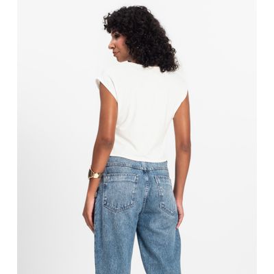 Blusa Básica Feminina Viscotorcion Rovitex Bege G / Bege