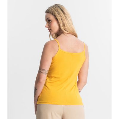 Blusa Feminina de Alças Básica Rovitex Amarelo G / Amarelo