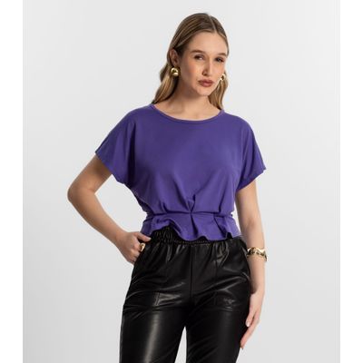 Blusa Feminina Com Pregas Endless Roxo GG / Roxo
