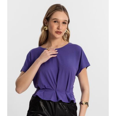 Blusa Feminina Com Pregas Endless Roxo G / Roxo