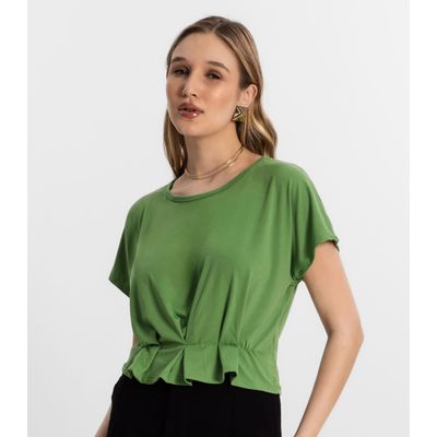 Blusa Feminina Com Pregas Endless Verde G / Verde