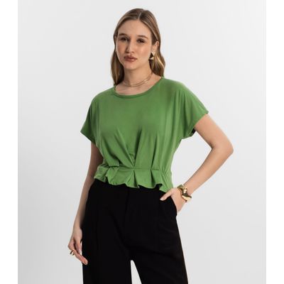 Blusa Feminina Com Pregas Endless Verde G / Verde