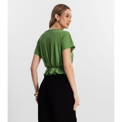 Blusa Feminina Com Pregas Endless Verde G / Verde