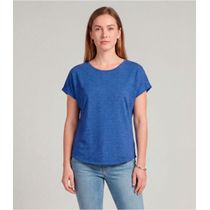 Blusa Feminina Básica Manga Curta Infinita Cor Azul