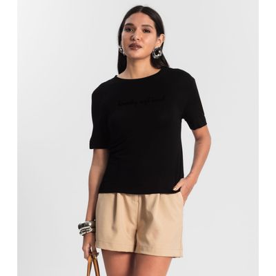 Blusa Feminina  Visco Tricot Rovitex Preto G / Preto