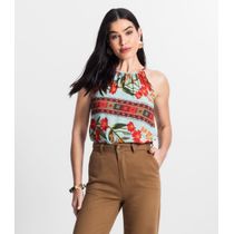Blusa Feminina de Alça Infinita Cor Azul