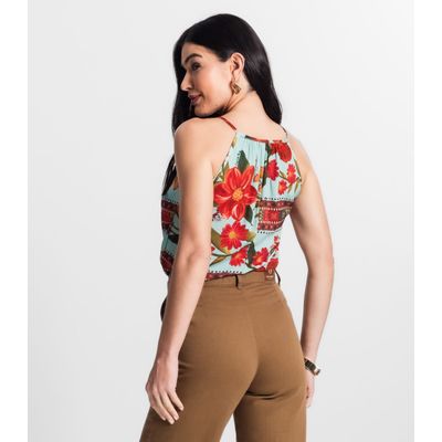 Blusa Feminina de Alça Infinita Cor Azul P / Azul