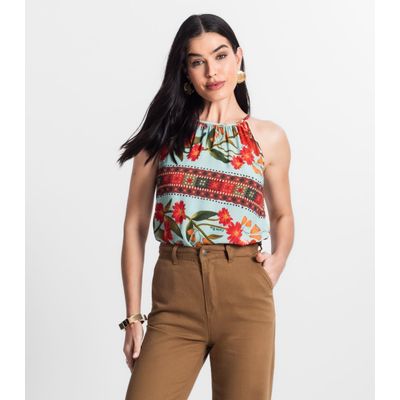Blusa Feminina de Alça Infinita Cor Azul GG / Azul