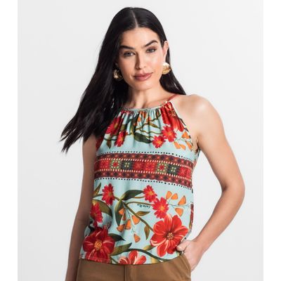 Blusa Feminina de Alça Infinita Cor Azul M / Azul