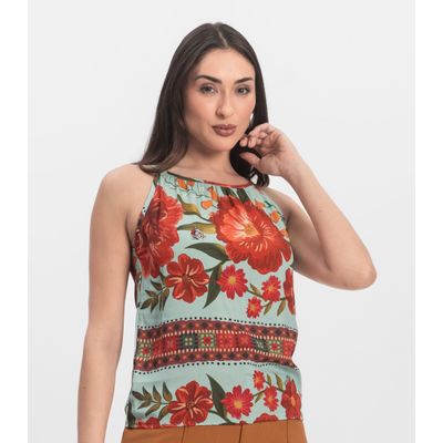Blusa Feminina de Alça Infinita Cor Azul M / Azul