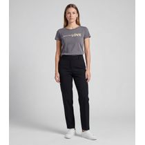 Blusa Feminina Cotton Com Estampa Infinita Cor Cinza