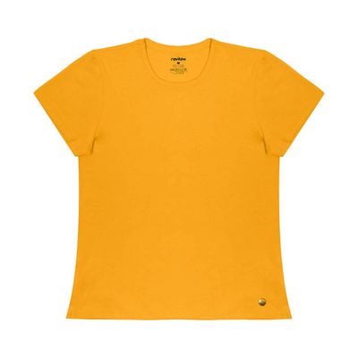 Blusa Feminina Cotton Leve Básica Rovitex Amarelo G / Amarelo