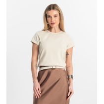 Blusa Feminina Cotton Leve Básica Rovitex Bege
