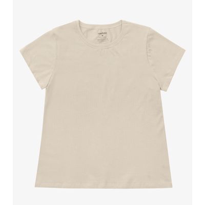 Blusa Feminina Cotton Leve Básica Rovitex Bege M / Bege