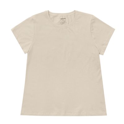 Blusa Feminina Cotton Leve Básica Rovitex Bege M / Bege