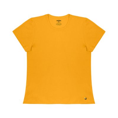 Blusa Feminina Cotton Leve Básica Rovitex Amarelo M / Amarelo