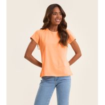 Blusa Feminina Cotton Leve Básica Rovitex Laranja