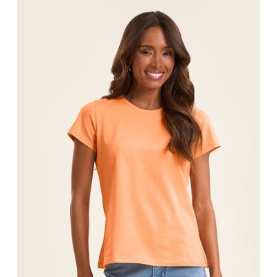 Blusa Feminina Cotton Leve Básica Rovitex Laranja GG / Laranja