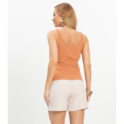 Blusa De Alca Básica Feminina Rovitex Marrom GG / Marrom