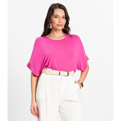 Blusa Feminina em Viscotorcion Rovitex Rosa M / Rosa