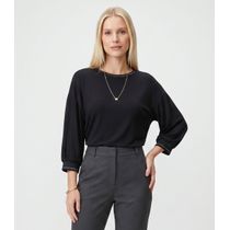 Blusa Feminina Ampla Manga 3/4 Viscose Endless Preto