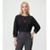 Blusa Feminina Ampla Manga 3/4 Viscose Endless Preto G / Preto