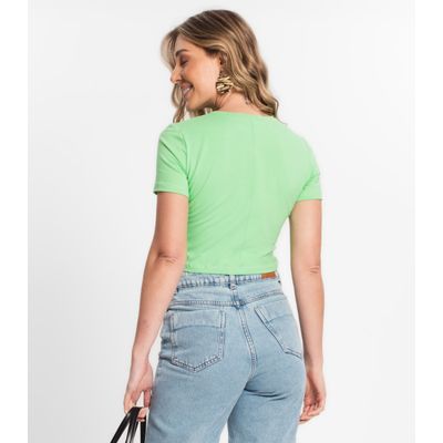 Blusa Feminina Em Cotton Leve Endless Verde G / Verde