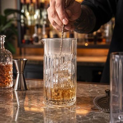 Copo Mixing Glass para Mixologia em Vidro 720ml Preparo Mistura Drinks Bebidas L'Hermitage
