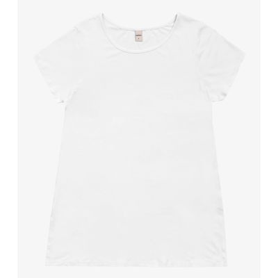 Blusa Básica Alongada Feminina Rovitex Branco G / Branco