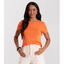 Blusa Feminina Básica Visco Tricot Rovitex Laranja