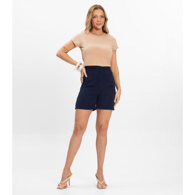 Blusa Feminina Cotton Leve Básica Rovitex Bege G / Bege