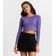 Blusa Cropped Juvenil Manga Longa Minty Roxo 12 / Roxo